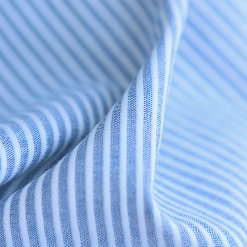 copy of Coton bio gaufré à rayures beige / blanc