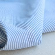 copy of Coton bio gaufré à rayures beige / blanc