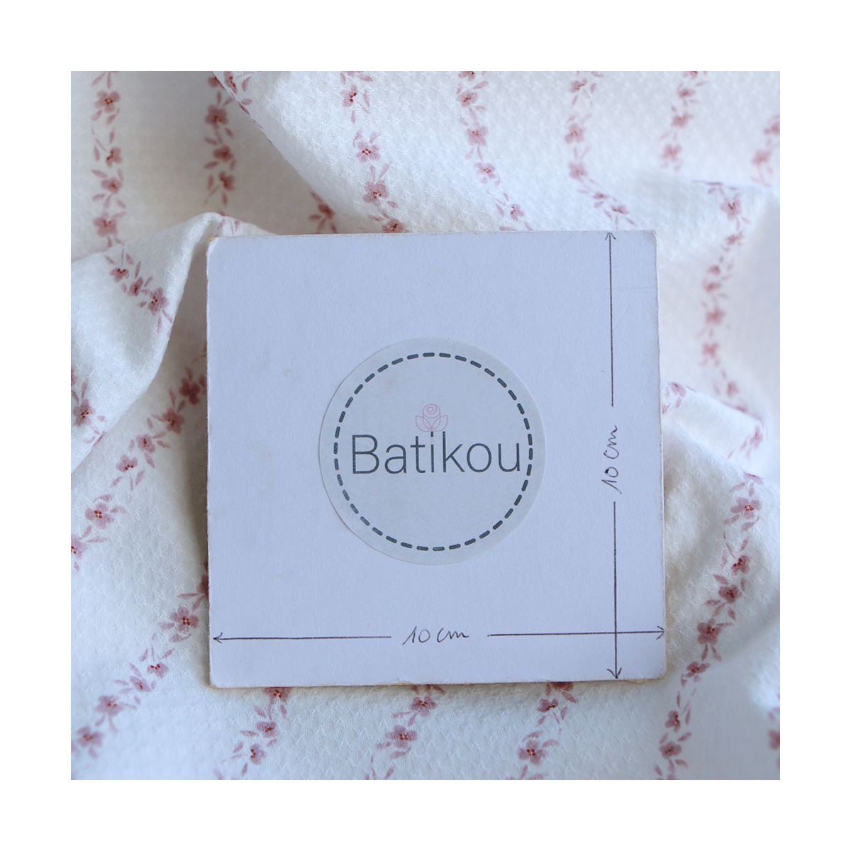 Alicia - Tissu coton texturé imprimé bois de rose