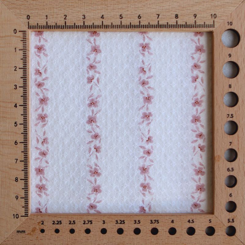 Alicia - Tissu coton texturé imprimé bois de rose