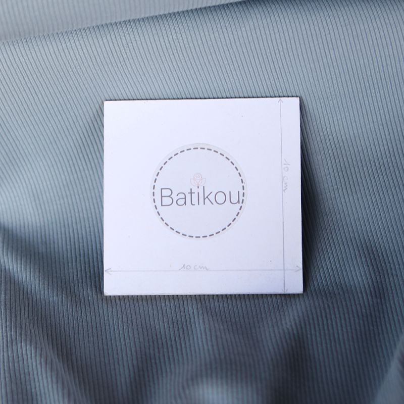 Jersey coton côtes fines coloris bleu orage