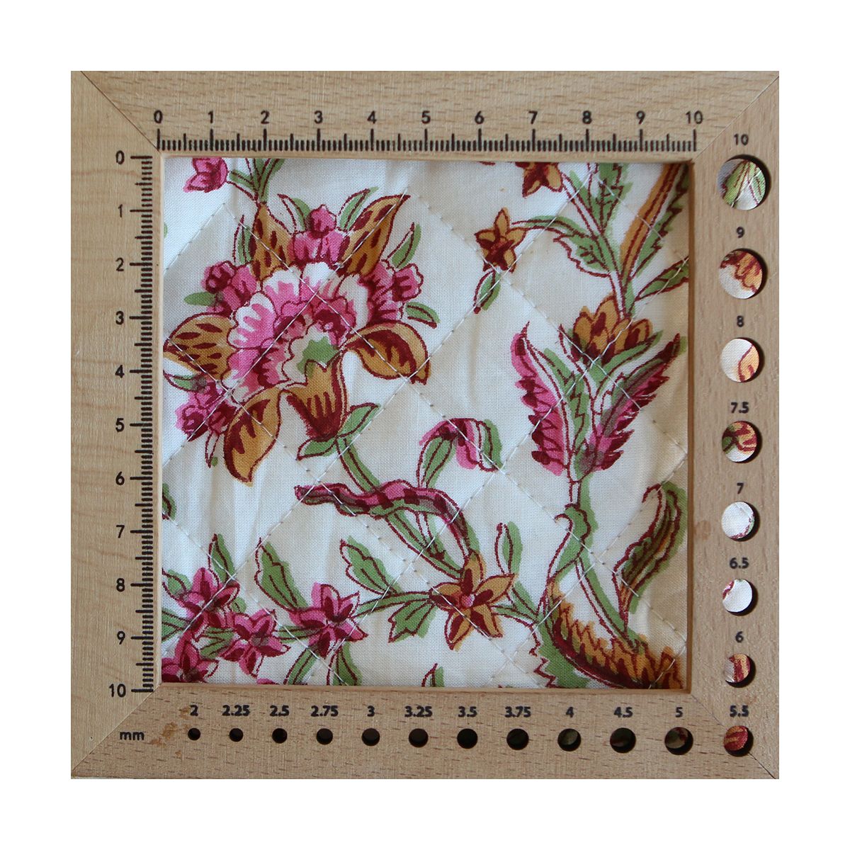 Jamila - Tissu indien matelassé double face coton hand block largeur 100cm Jamila - Tissu indien matelassé double face coton hand block largeur 100cm