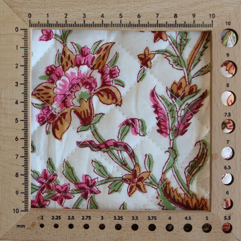 Jamila - Tissu indien matelassé double face coton hand block largeur 100cm