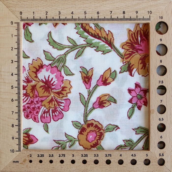 Jamila - Tissu indien en coton imprimé main Hand Block