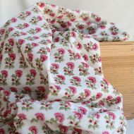 Jamila B - Tissu indien en coton imprimé main Hand Block