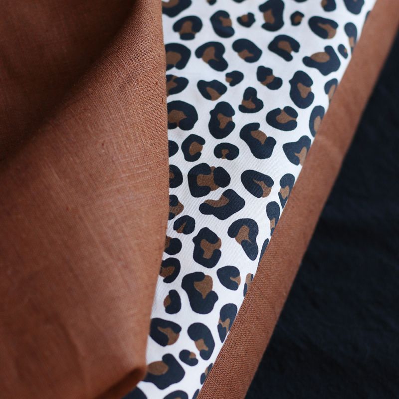 Lea - Viscose écru imprimé exclusif Graou