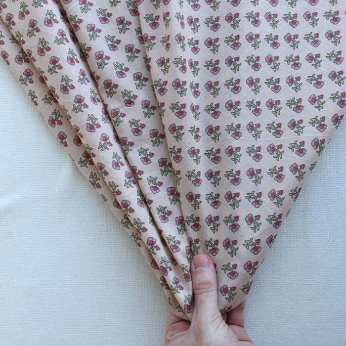 Indira B - Tissu indien en coton imprimé main Hand Block