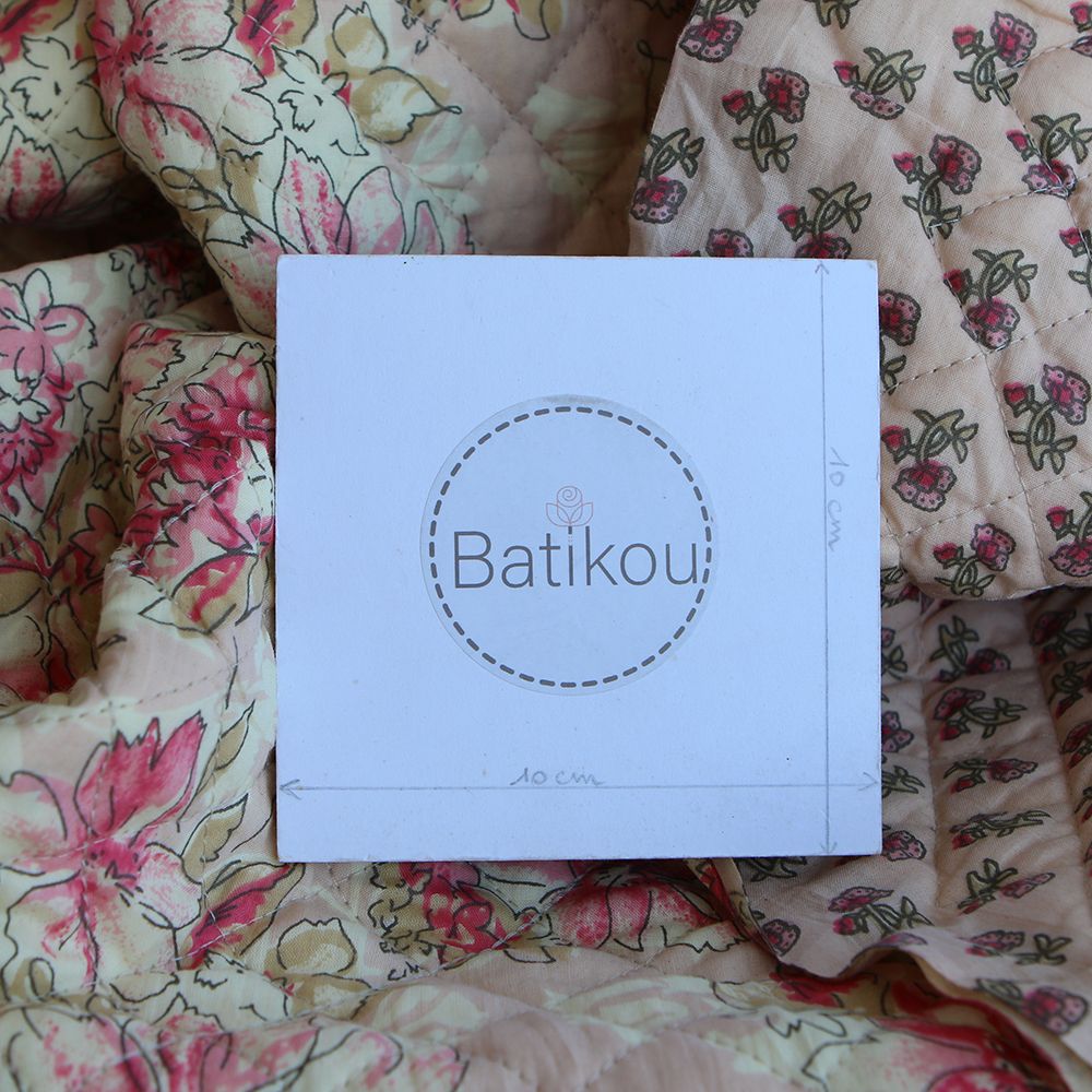 copy of Jamila - Tissu indien matelassé double face coton hand block largeur 100cm