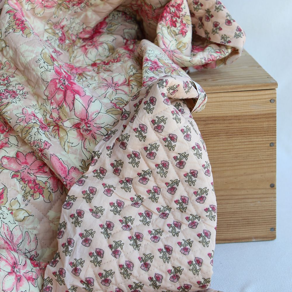 copy of Jamila - Tissu indien matelassé double face coton hand block largeur 100cm