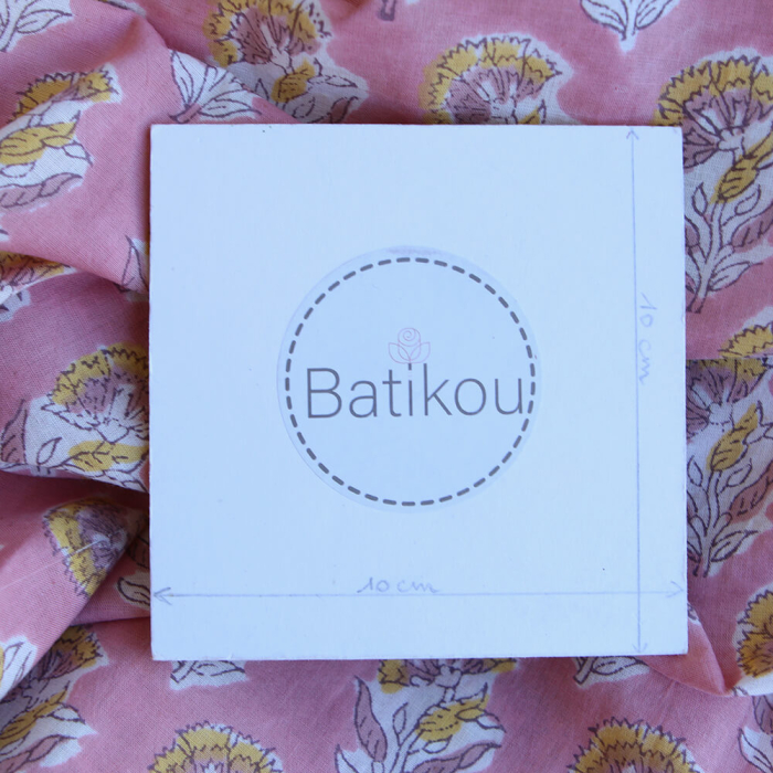 Ishara - Tissu indien en coton imprimé main Hand Block