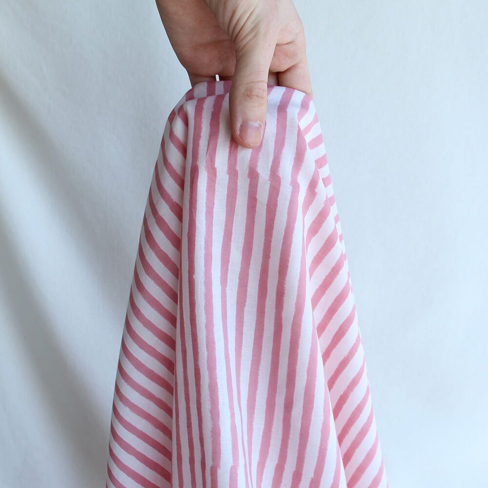 Ishara B - Tissu indien en coton imprimé main Hand Block