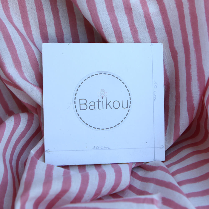 Ishara B - Tissu indien en coton imprimé main Hand Block