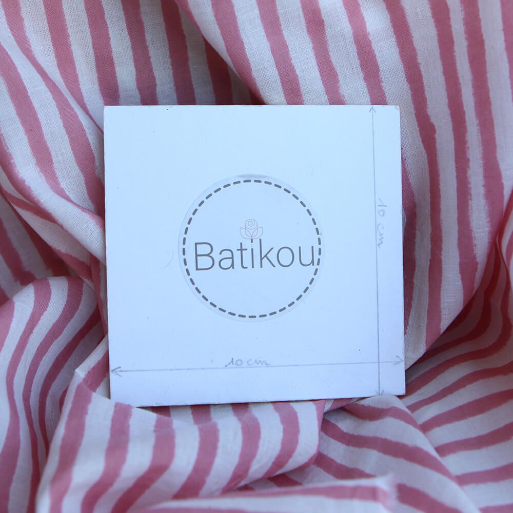 Ishara B - Tissu indien en coton imprimé main Hand Block