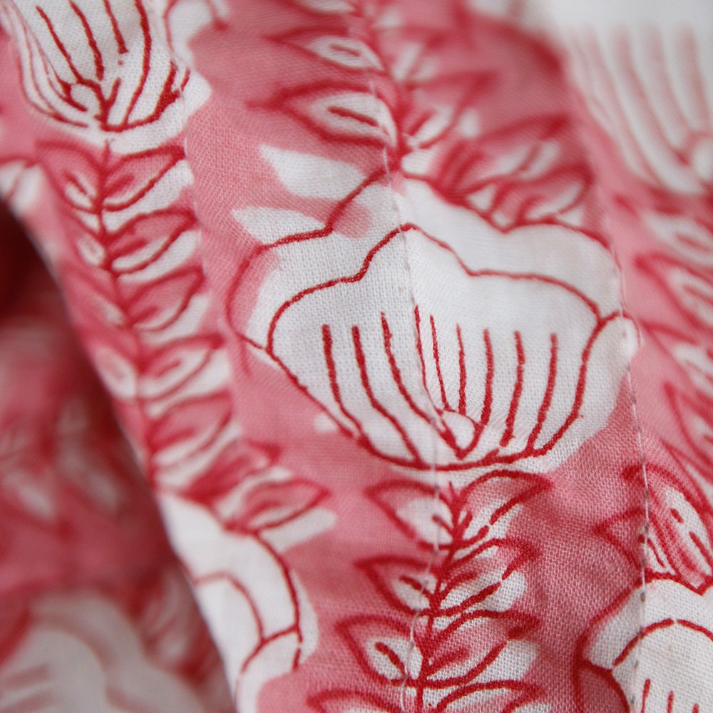 ISHA - Tissu indien matelassé double face coton hand block largeur 100cm