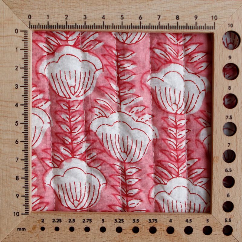 ISHA - Tissu indien matelassé double face coton hand block largeur 100cm