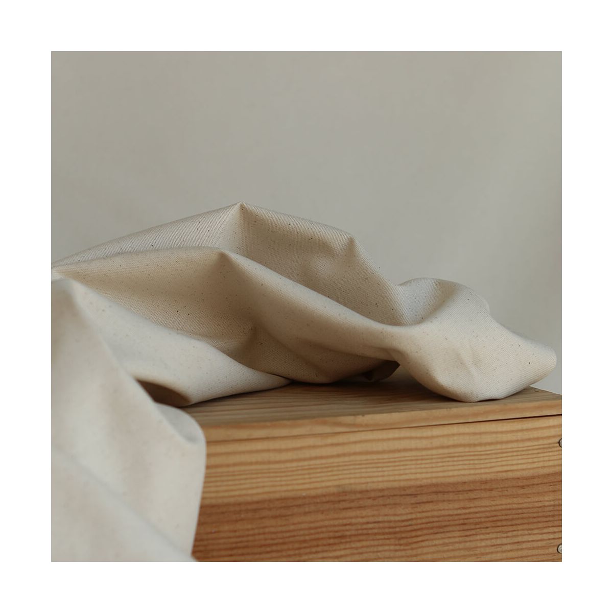 Toile de coton waterproof canvas aspect naturel écru chiné Toile de coton waterproof canvas aspect naturel écru chiné