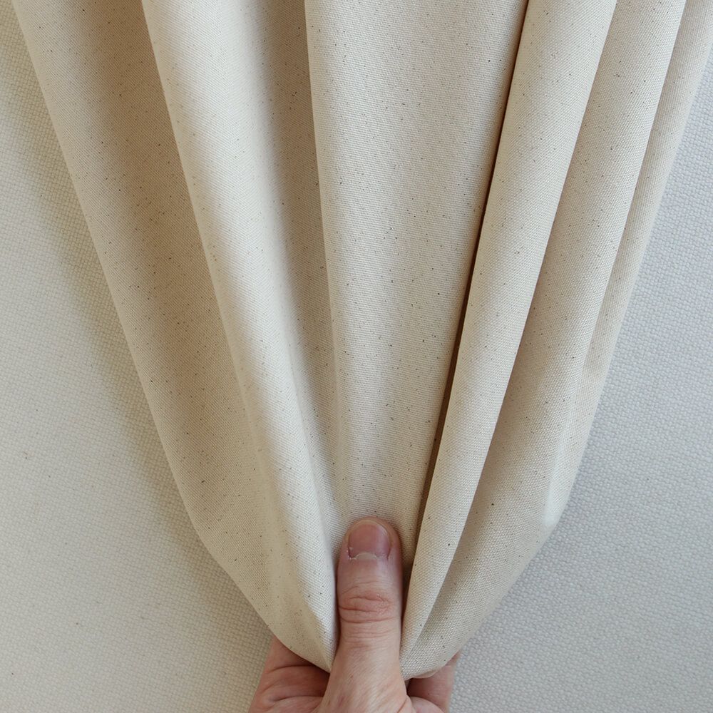 Toile de coton waterproof canvas aspect naturel écru chiné