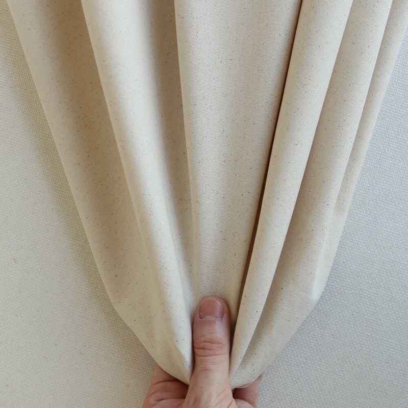 Toile de coton waterproof canvas aspect naturel écru chiné