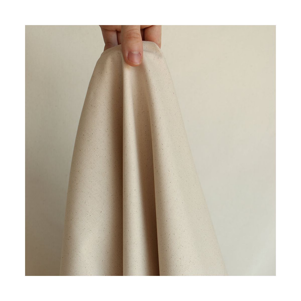 Toile de coton waterproof canvas aspect naturel écru chiné Toile de coton waterproof canvas aspect naturel écru chiné