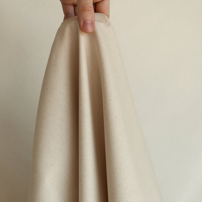 Toile de coton waterproof canvas aspect naturel écru chiné