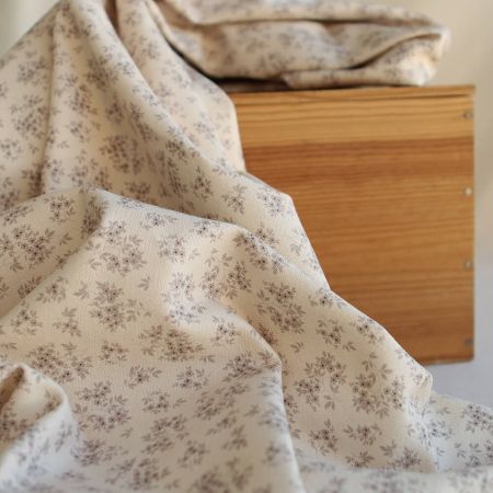 Soumeya - Toile de coton canvas motif exclusif taupe Soumeya - Toile de coton canvas motif exclusif taupe