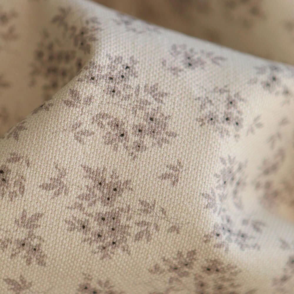 Soumeya - Toile de coton canvas motif exclusif taupe