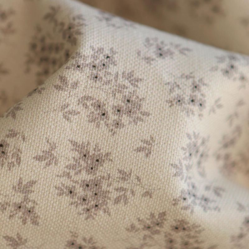 Soumeya - Toile de coton canvas motif exclusif taupe