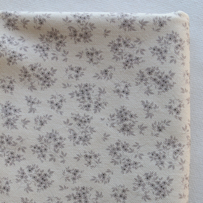 Soumeya - Toile de coton canvas motif exclusif taupe