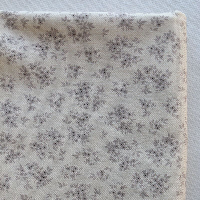 Soumeya - Toile de coton canvas motif exclusif taupe