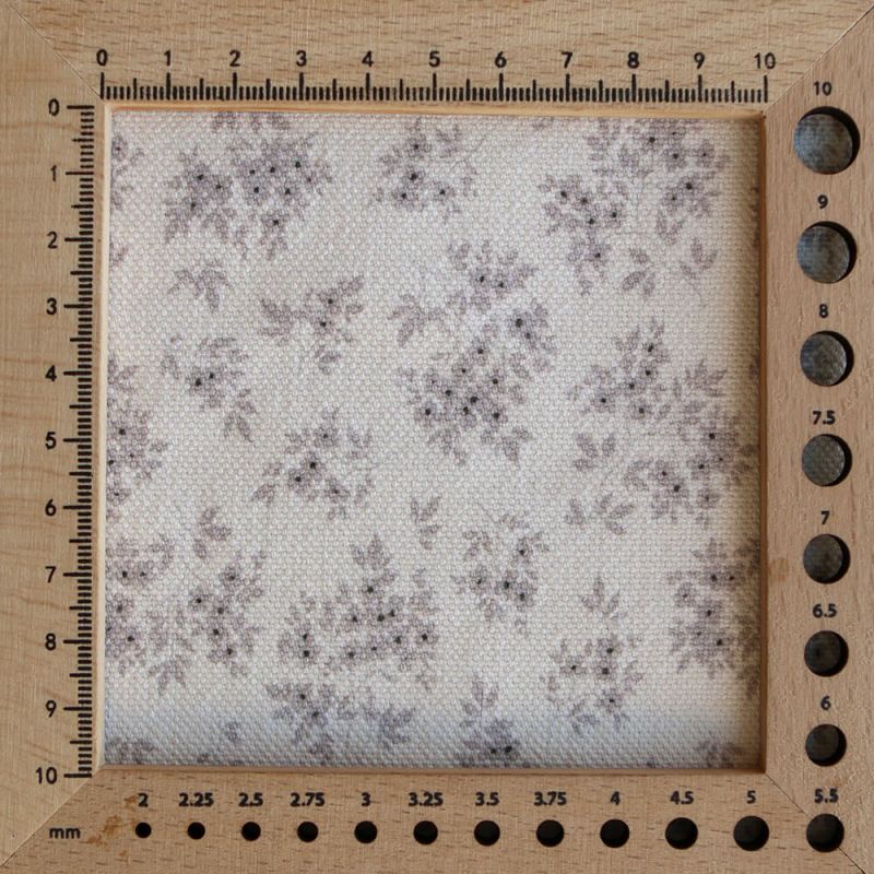 Soumeya - Toile de coton canvas motif exclusif taupe