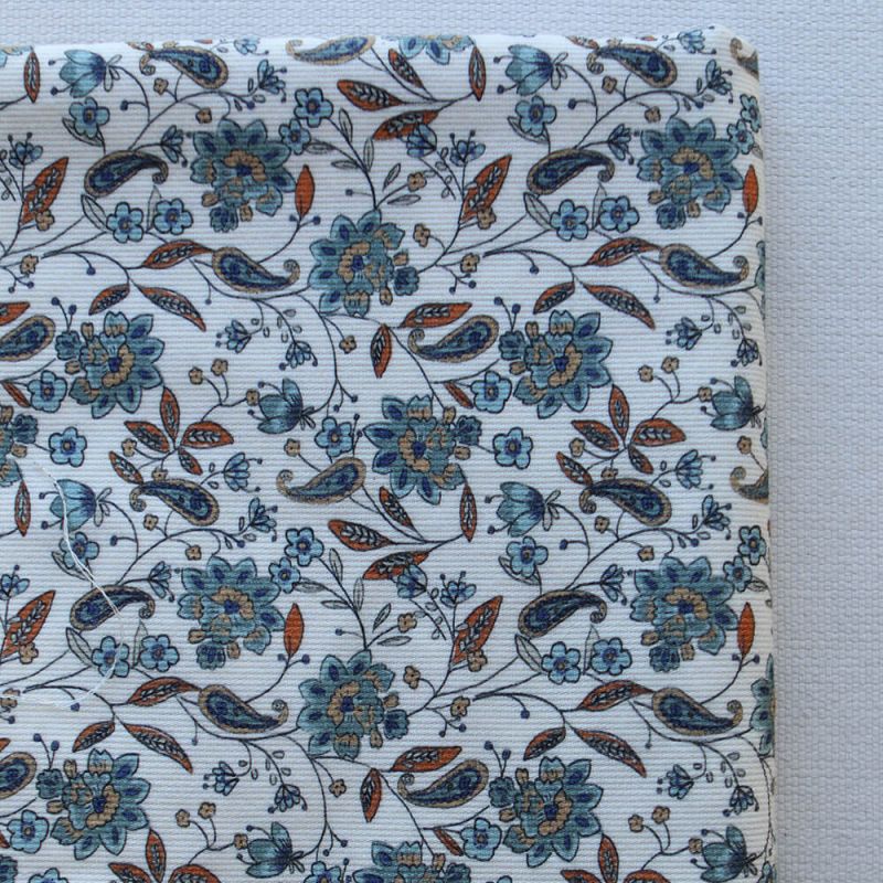 Théa - Piqué de coton organique gratté imprimé fleuri