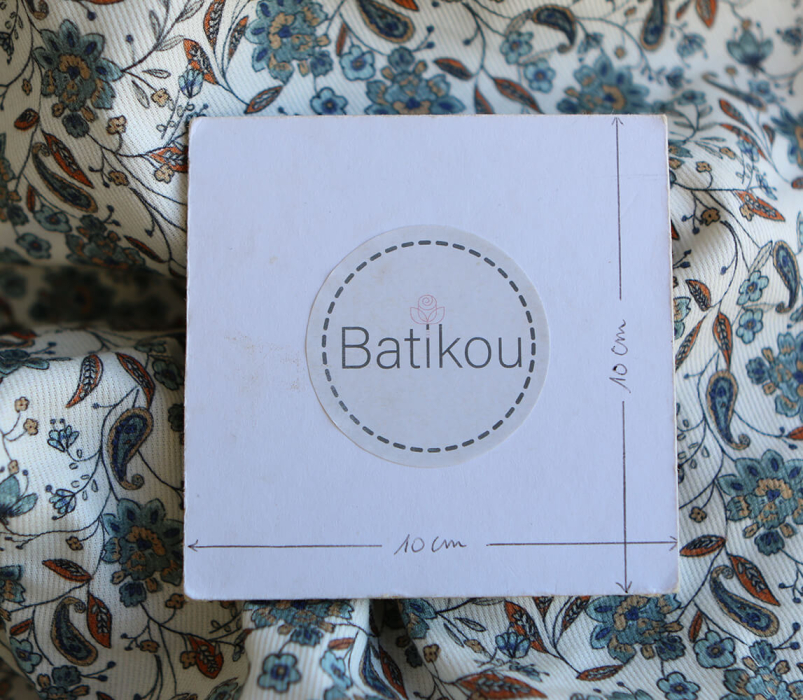 Théa - Piqué de coton organique gratté imprimé fleuri