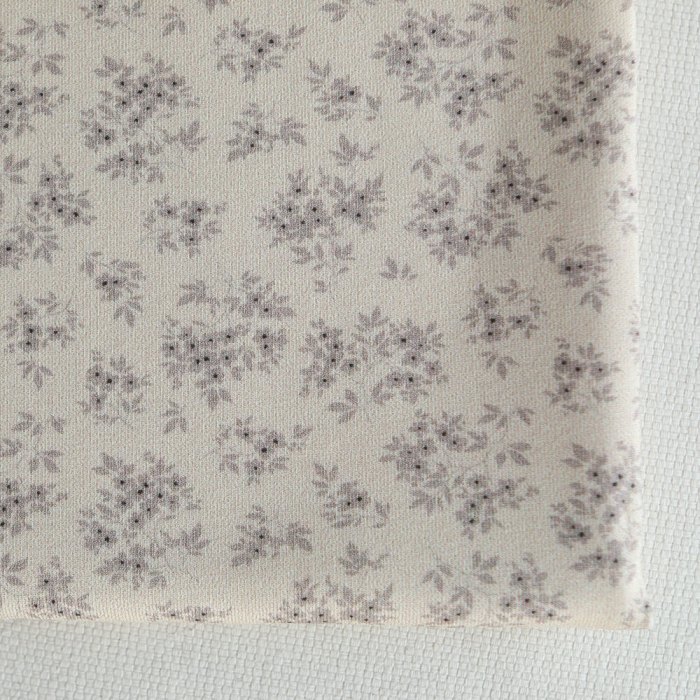 Soumeya - Jersey coton BIO motif exclusif Soumeya taupe