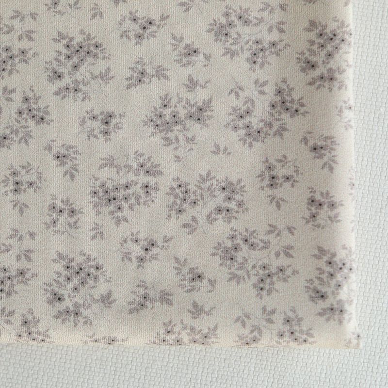 Soumeya - Jersey coton BIO motif exclusif Soumeya taupe