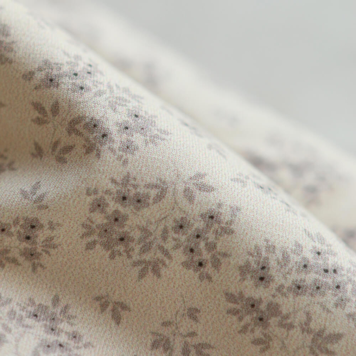 Soumeya - Jersey coton BIO motif exclusif Soumeya taupe