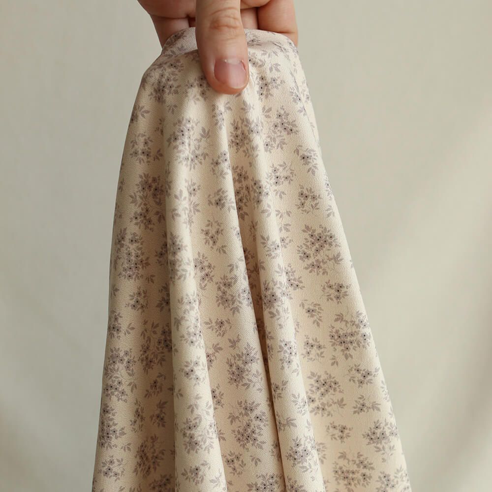 Soumeya - Jersey coton BIO motif exclusif Soumeya taupe