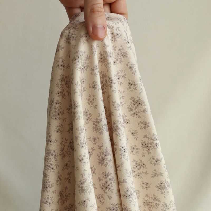 Soumeya - Jersey coton BIO motif exclusif Soumeya taupe