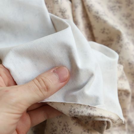 Soumeya - Jersey coton BIO motif exclusif Soumeya taupe Soumeya - Jersey coton BIO motif exclusif Soumeya taupe