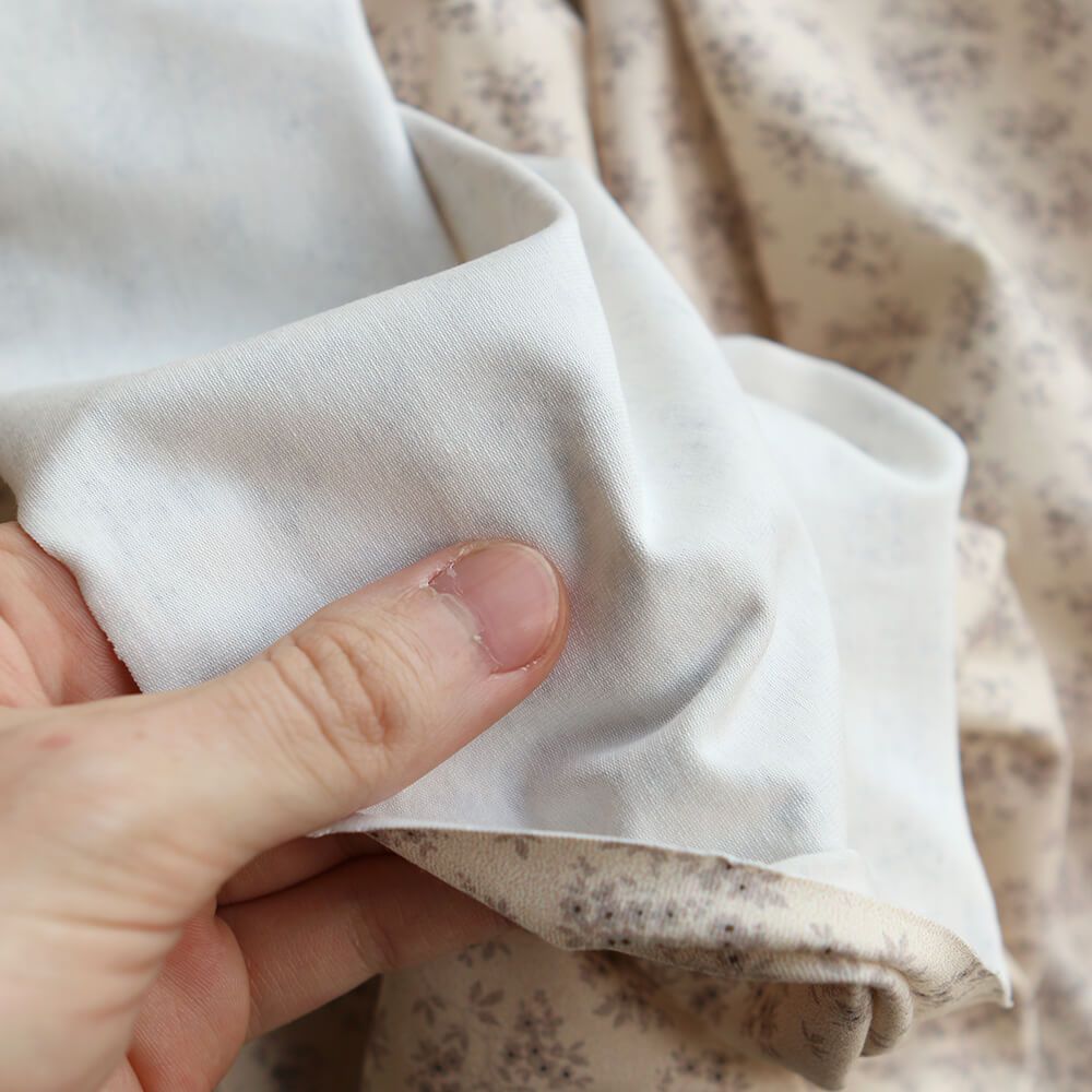 Soumeya - Jersey coton BIO motif exclusif Soumeya taupe