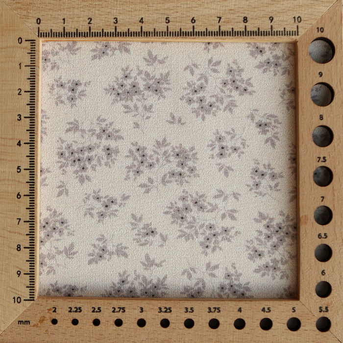 Soumeya - Jersey coton BIO motif exclusif Soumeya taupe