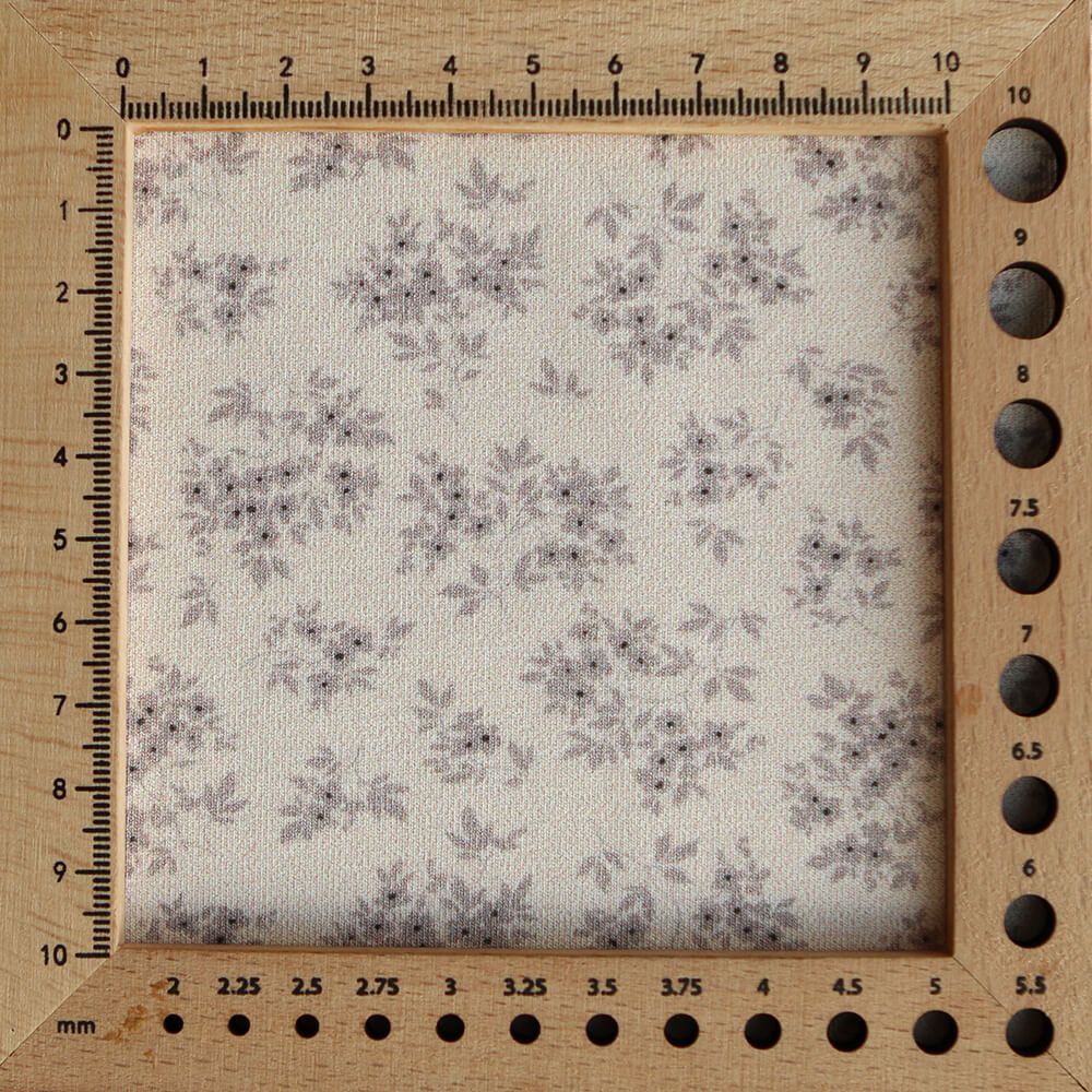 Soumeya - Jersey coton BIO motif exclusif Soumeya taupe