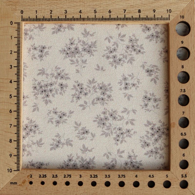 Soumeya - Jersey coton BIO motif exclusif Soumeya taupe