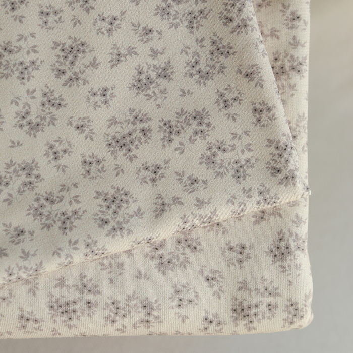 Tissu jersey bio organique coton motif exclusif Batikou fleuri Soumeya