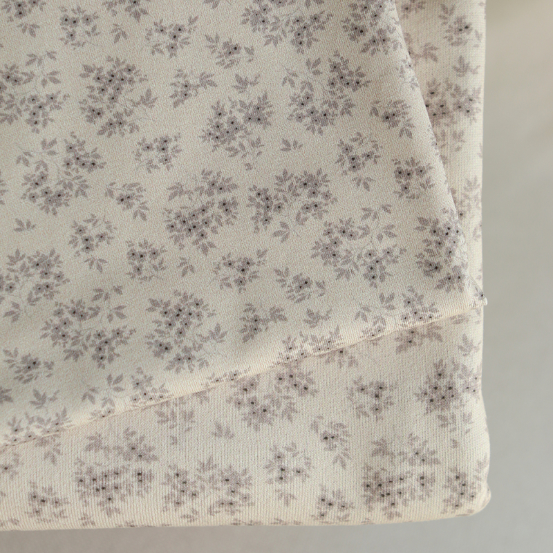 Soumeya - Jersey coton BIO motif exclusif Soumeya taupe