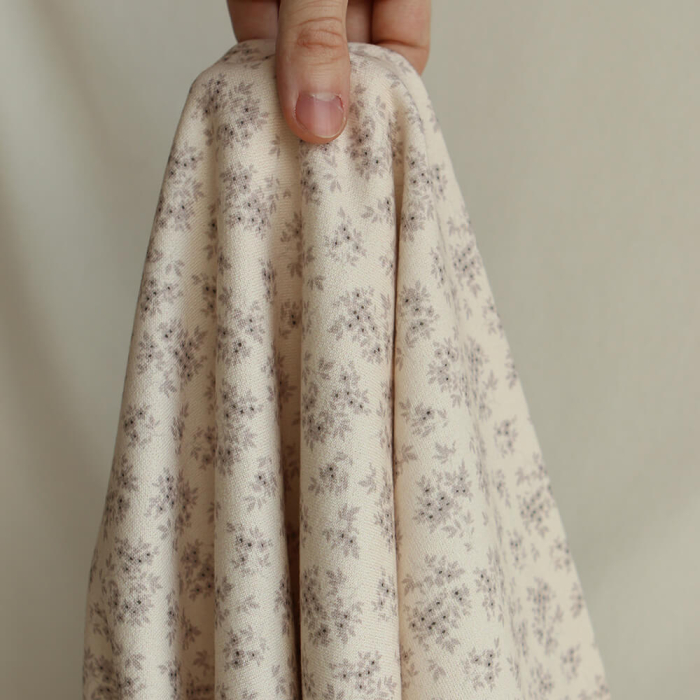 Soumeya - Sweat mélange de coton bouclettes motif exclusif Soumeya taupe