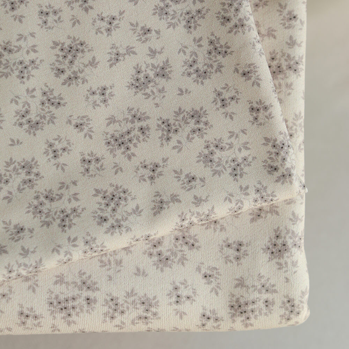 Soumeya - Sweat mélange de coton bouclettes motif exclusif Soumeya taupe