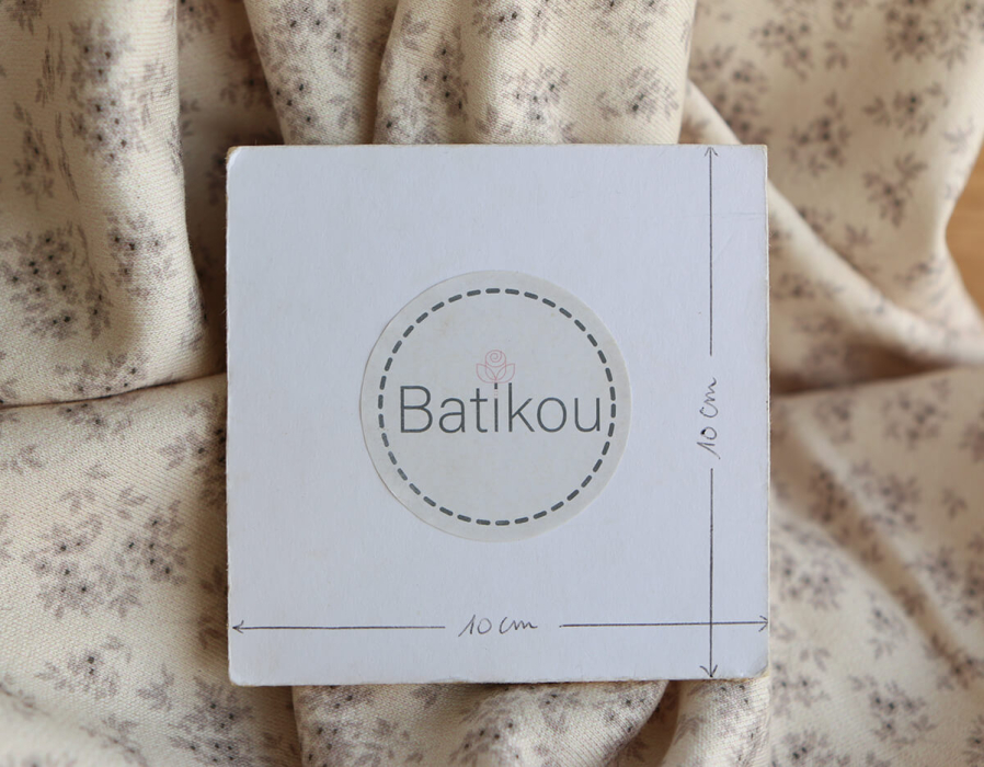 Soumeya - Sweat mélange de coton bouclettes motif exclusif Soumeya taupe