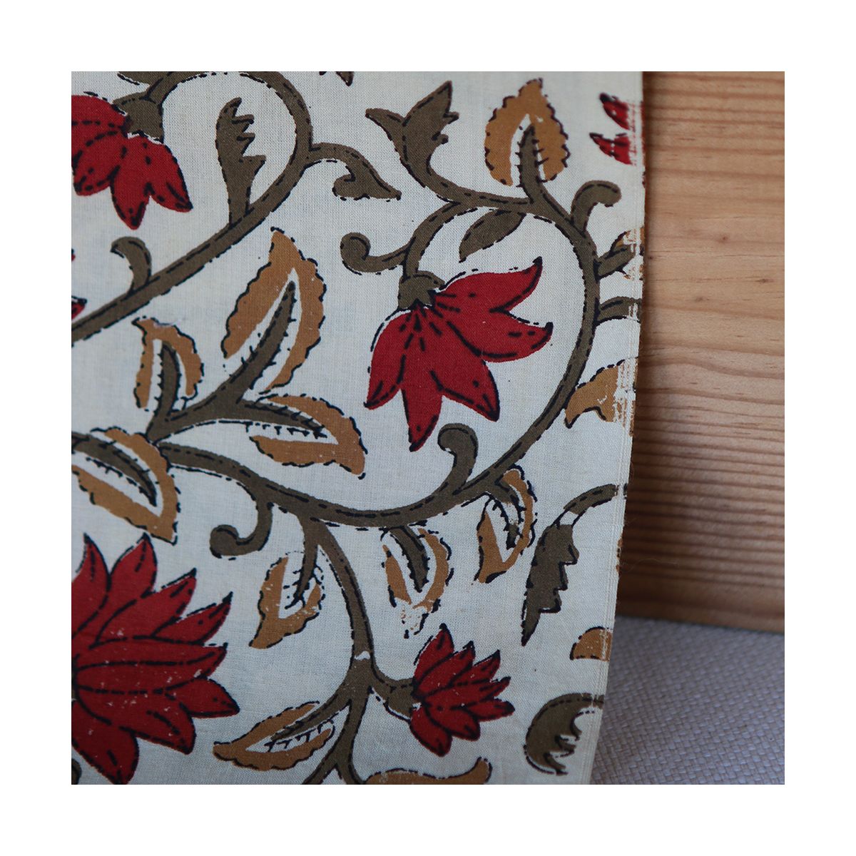 Shaivan - Tissu indien en coton imprimé main Hand Block Shaivan - Tissu indien en coton imprimé main Hand Block