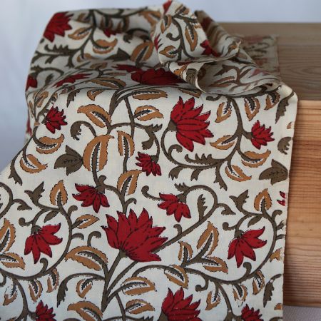 Shaivan - Tissu indien en coton imprimé main Hand Block Shaivan - Tissu indien en coton imprimé main Hand Block