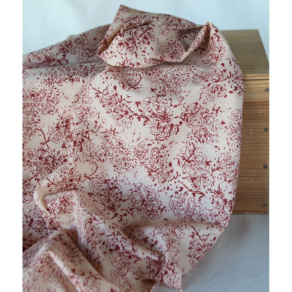 Anjali B - Tissu indien coton hand block traditionnel